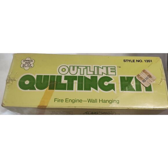 BEE CRAFTY FIRE ENGINE WALL HANGING OUILTING KIT NIP EXCELLENT NOS #1351 - Picture 3 of 5